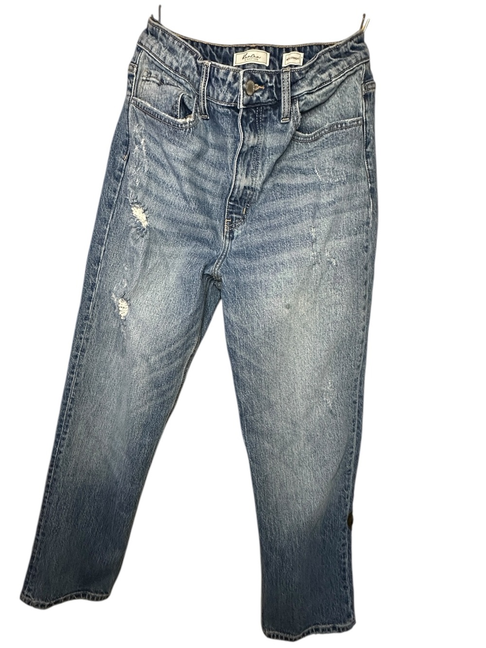 KanCan 90s Straight Jeans Distressed  High Waist Medium Wash 28x29